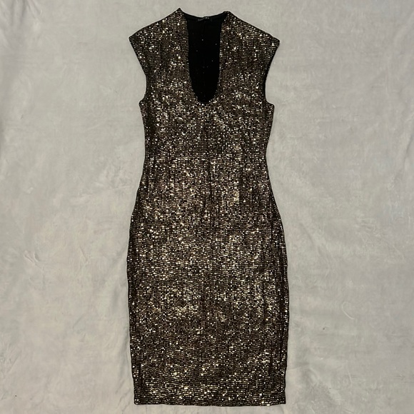 Vintage papermoon gold sequins like dress - Picture 2 of 6